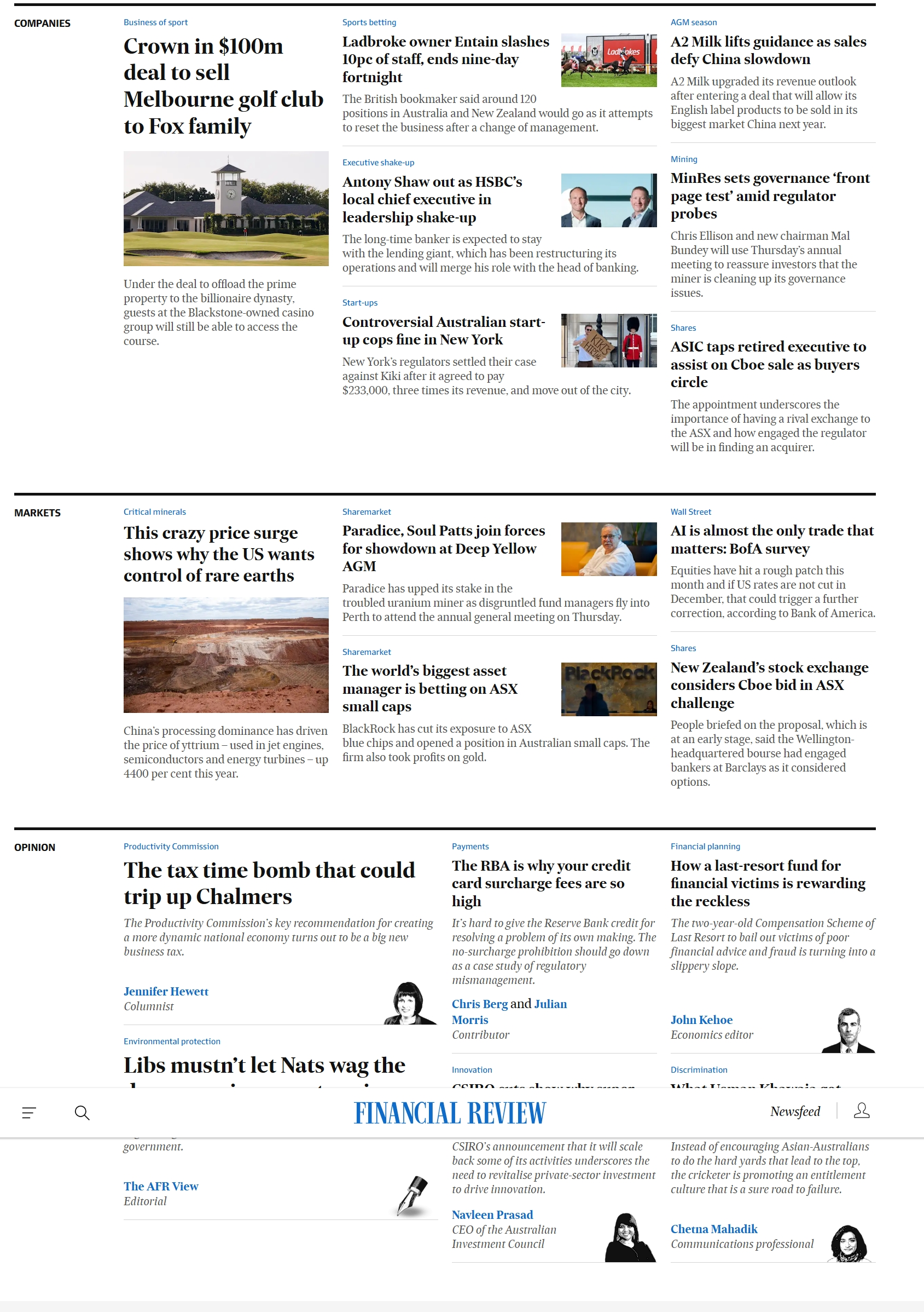 澳大利亚金融评论(AFR)