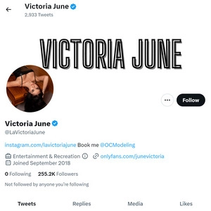 Victoria June的Twitter账号 (Victoria June Twitter)