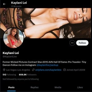 Kaylani Lei的Twitter (Kaylani Lei Twitter)