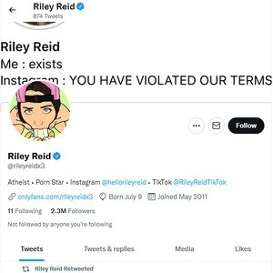 Riley Reid 推特 (Riley Reid Twitter)